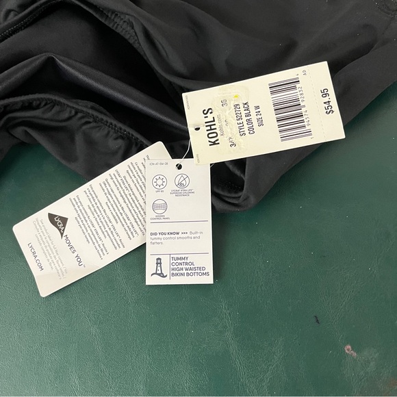 Lands End Swimsuit Bottoms Women’s 24W Tummy Control High Waist Black NWT (26) - Picture 5 of 10